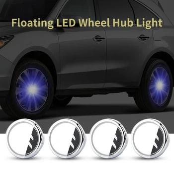 

For citroen 60mm 4X Hub Light Car Wheel Caps Light Center Cover Lighting Cap Floating Illumination LED bulb auto car styling