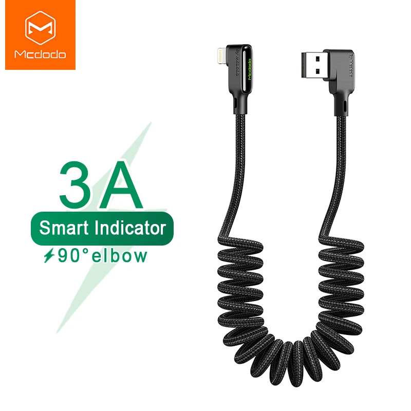 

Mcdodo Spring USB Cable for IPhone Charger Data Cable for Car Styling Storage Wire for IPhone 11 Max Pro X 8 Fast Charging Cord