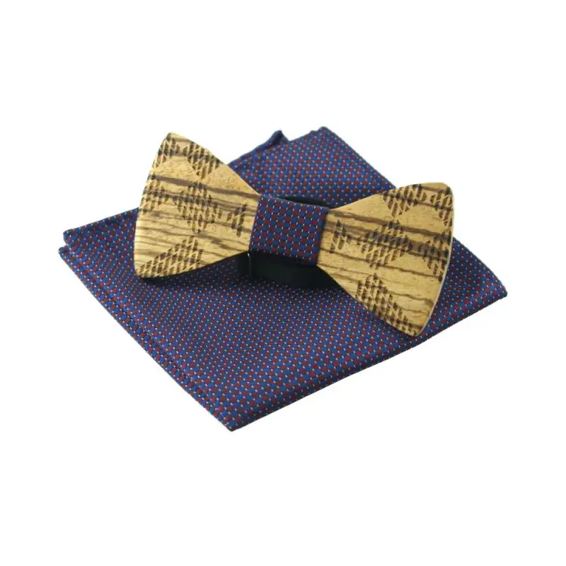  New Arrival Solid Good Wooden Bow Ties for Men Boys Accessories Fashion Casual Wooden Bowtie Handke