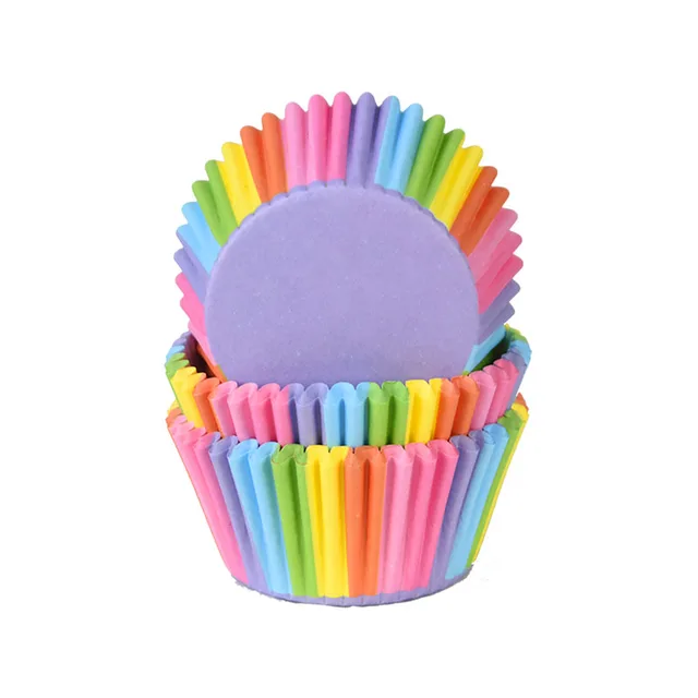 100pcs/set Muffin Liners Cupcake Paper Cups Cake Forms Baking Box Case Cake Mold Decorating Tool Wedding Birthday Party Supplies D04
