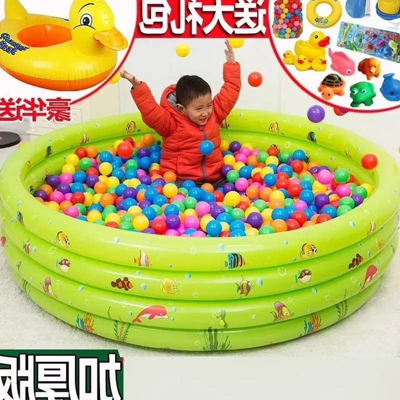 

Tub Thick Circle Blue Beach Children Swimming Pool Household GIRL'S Girls Cartoon Double Casual Color Play