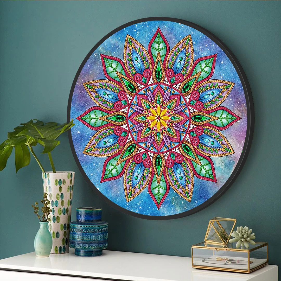 New Coming mandala Diamond Painting Diamond Embroidery Cross Stitch Painting Round picture frame Home Wall Decoration quilling needle price