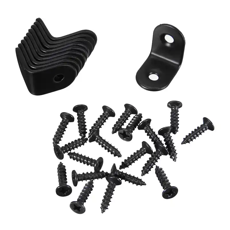 20 Soportes de Acero inoxidable en L,40 mm x 40mm Soporte Esquina de /ángulo Recto,con 80 Tornillos,Forma de Para Fijaci/ón de Muebles