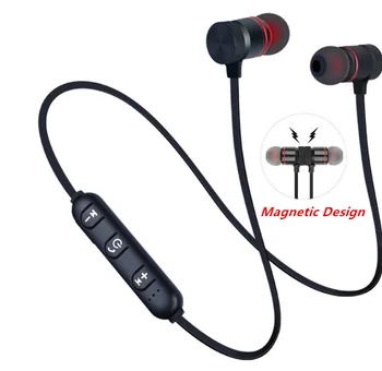 

5.0 Bluetooth Earphone Sports Neckband Magnetic Stereo Music Metal With Mic For smart Phone Xiaomi Samsung Huawei LG