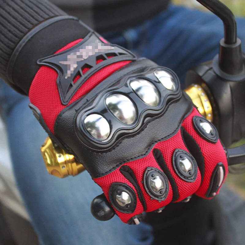 

1 Pair Winter Warm Motorcycle Gloves Touch Screen Windproof Stainless Steel Protective Winter Gloves