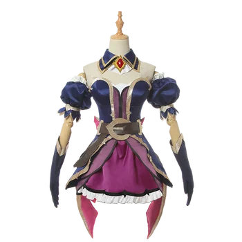 

Carnival Women Hero League Miss Fortune Lol Game Sexy Cosplay Costume Bounty Halloween Princess Dress Hat Uniforms Set