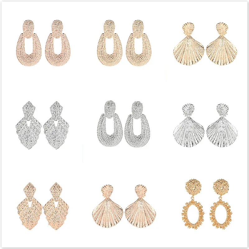 

1 Pair Sell Irregular Drop Dangle Earrings For Women Geometric Wedding Party Vintage Earring Female Jewelry Wholesale