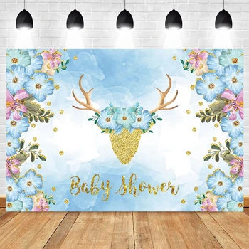 

Yeele Blue Elk Baby Birthday Party Portrait Cloth Photography Backgrounds Customized Photographic Backdrops For Photo Studio