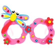 

Diy toys cartoon glasses baby handicrafts children puzzle children's educational toys new handicrafts fun party diy girl/boy