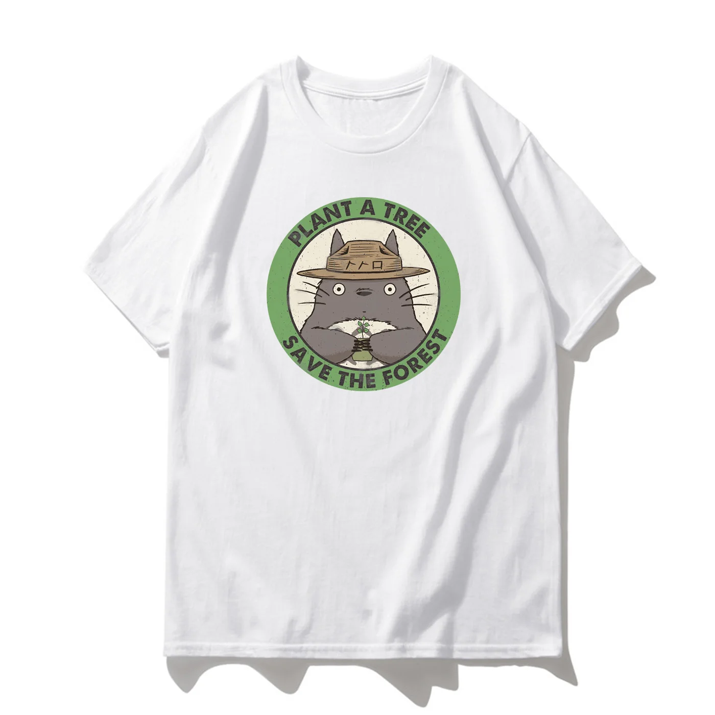 

Plant The Tree Save The Forest Tonari No Totoro Japan Anime Men T-Shirt Funny Cotton Men T Shirts Hip Hop Style Male Streetwear