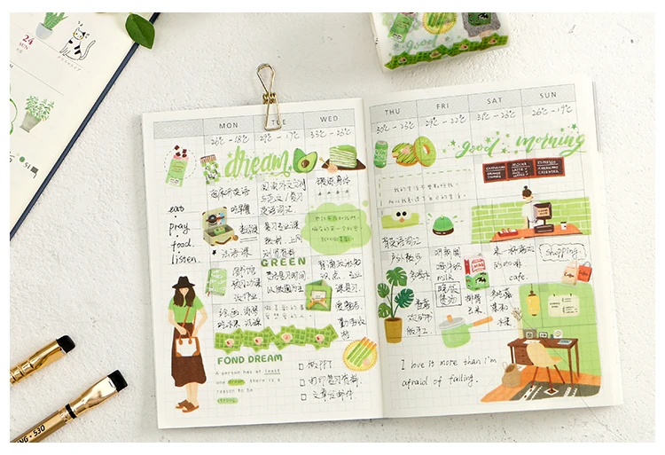 SIXONE 6 см и бумажная лента кислородный дневник серии японский ручной счет декоративный альбом дневник 8 тематический цвет