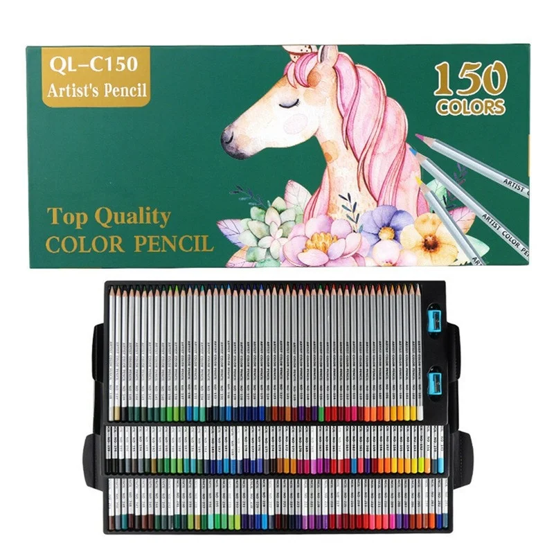 150 Colors Wood Colored Pencils Artist Painting Oil Color Pencil For School Drawing Sketch Pens Art Supplies Stationery 95pcs professional sketching drawing set complete artist kit colored pencils sanding board supplies