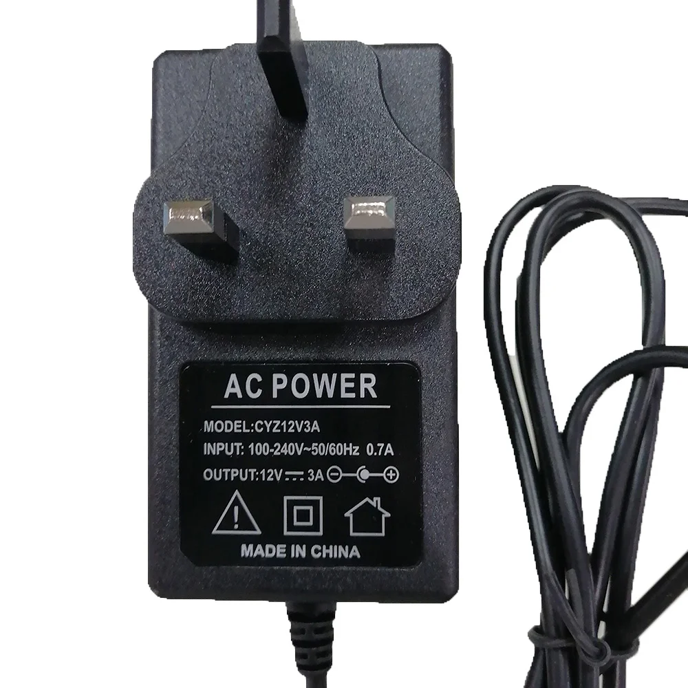 

New 12V 2A 3A 100-240V AC To DC Adapter Power Adaptor Charger Power Cord US EU UK Standard Mains