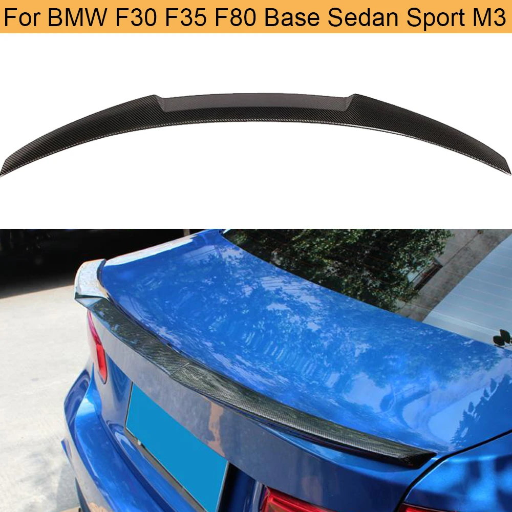 Carbon Fiber Car Rear Spoiler Wing For Bmw F30 F35 F80 Base Sedan M