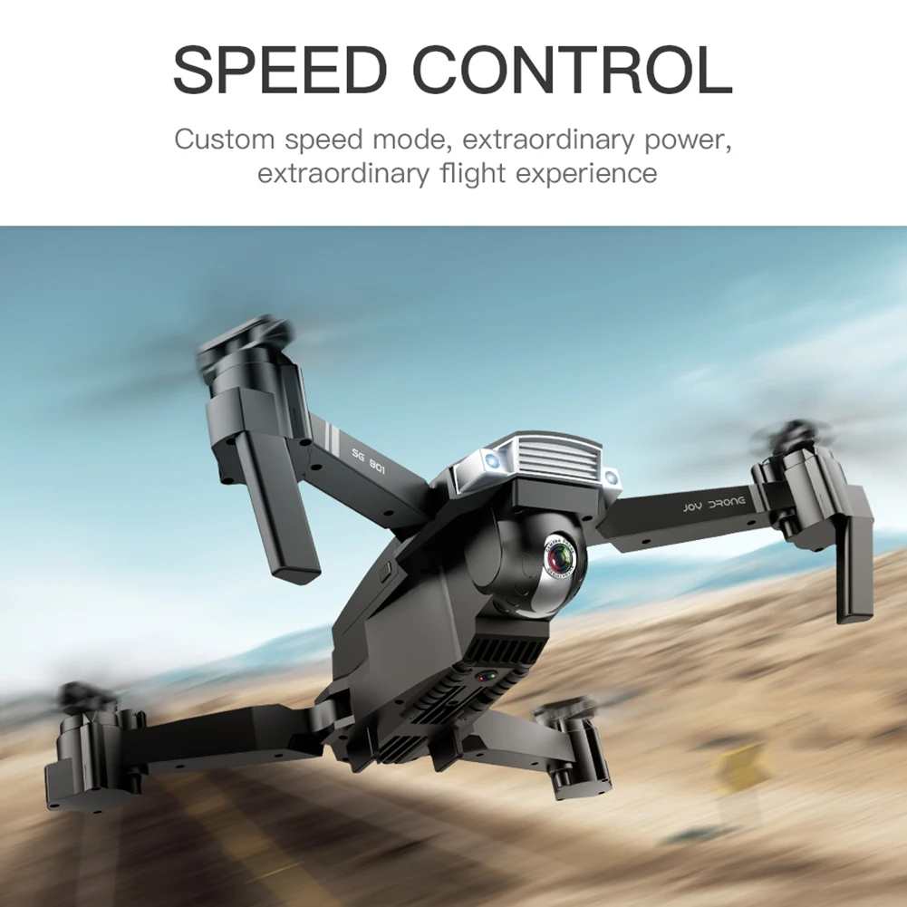 

SG901 USB Charging Remote Control 4 Axis RC Drone Positioning Adjustable Angle Aircraft Dual Cameras Optical Flow Foldable 4K HD