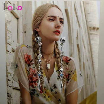 

Forever Love 2020 Boho style fashion 925 sterling silver earrings with color crystal stone for ladies