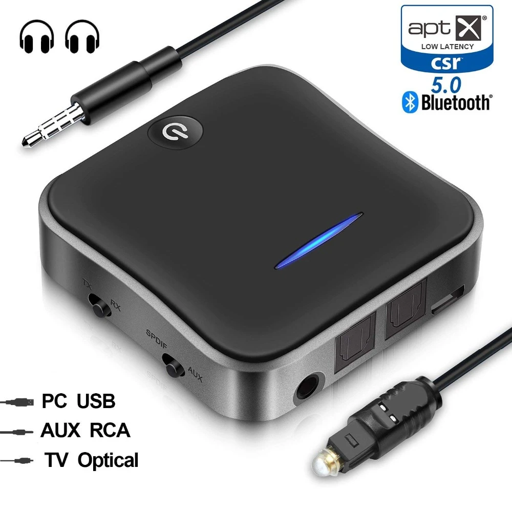 maak je geïrriteerd huwelijk getuigenis Bluetooth 5.0 Transmitter Receiver Aptx Hd Low Latency Audio 3.5mm  Aux/rca/spdif Bt Music Wireless Adapter For Tv/headphone/car - Wireless  Adapter - AliExpress