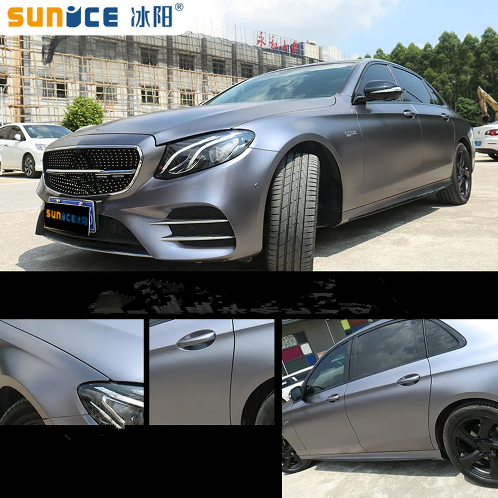 Металлическая Виниловая пленка для отделки автомобиля Sunice серая молния Стайлинг
