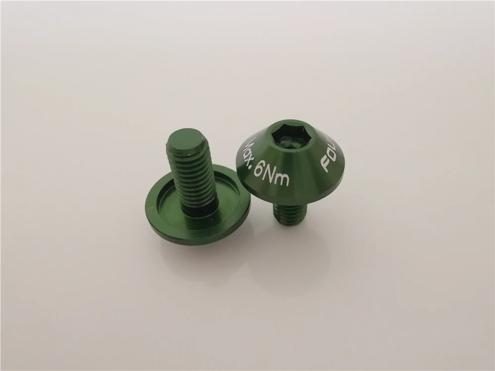 2pcs 10mm Green Набор из 2 шт Fouriers BN-M002 в форме гриба болты для чайника superlight 1,3 г винты для бутылки держатель для горного велосипеда винты - Цвет: 2pcs 10mm Green
