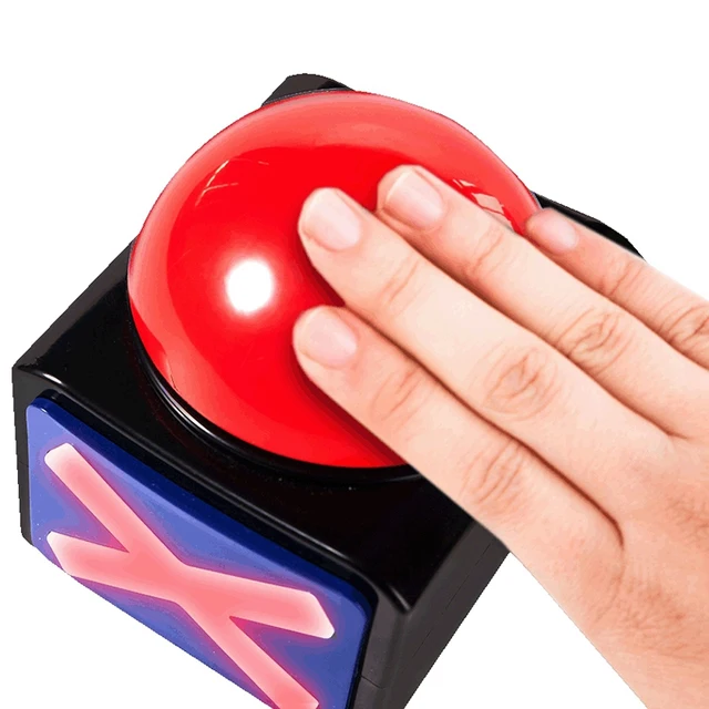 2PCS Game Answer Buzzer , Game Buzzer Alarm Sound Play Button with Light Trivia Quiz Got Talent Buzzer Game Toys 5
