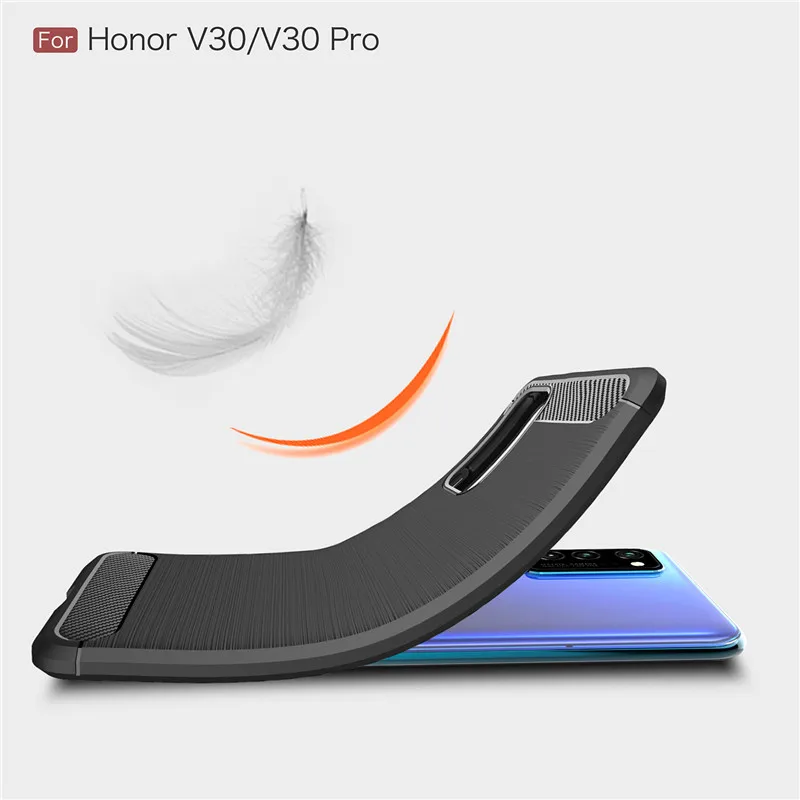 Чехол для Honor V30, чехол для телефона Honor V30 Pro, противоударный мягкий ТПУ матовый чехол для huawei Honor V30/V30 Pro Funda 6,57"