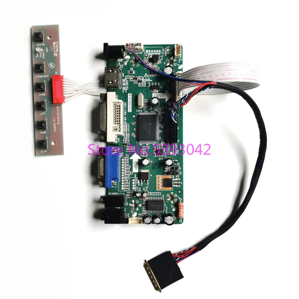 Плата драйвера контроллера экрана Fit B156XW02 V.0/V.1/V.2 15 6 &quotVGA DVI WLED LCD panel LVDS 40Pin 1366*768