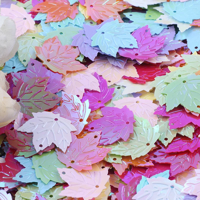 10 г кленовые листья плоские ПВХ свободные блестки для поделок DIY сумка одежды