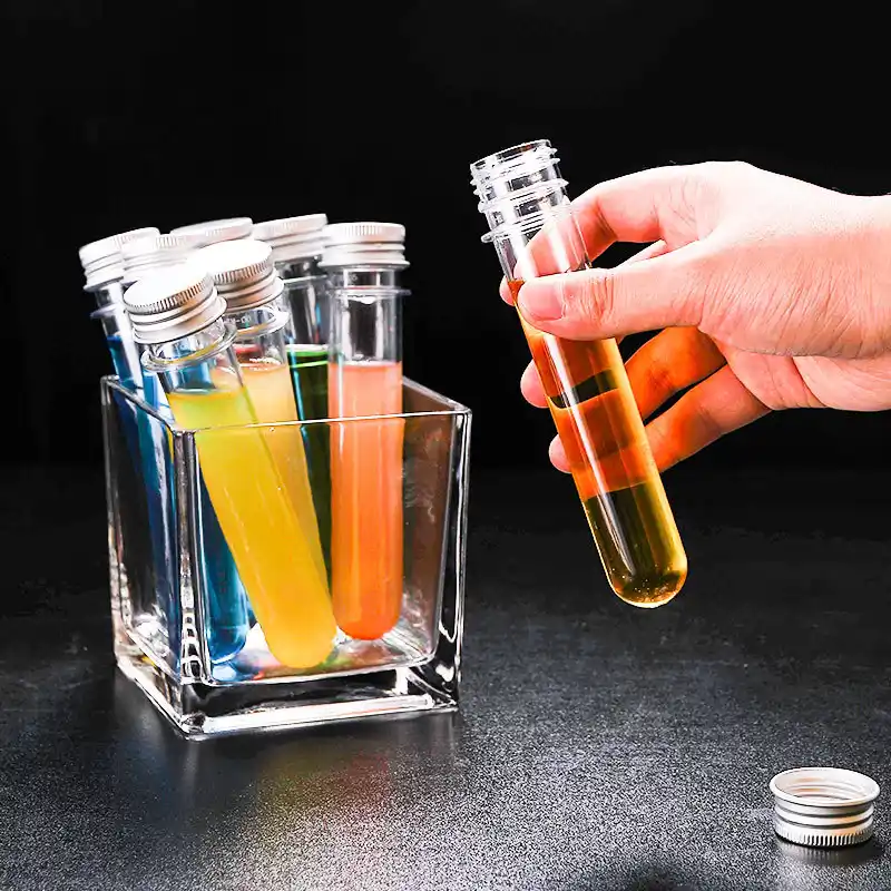 Neue Beliebte Test Rohre Regenbogen Cocktail Glas Set Fur Bar Nacht Club Mischen Wein Getranke Tasse Burette Schuss Glaser Mit Basis Cocktailglas Aliexpress