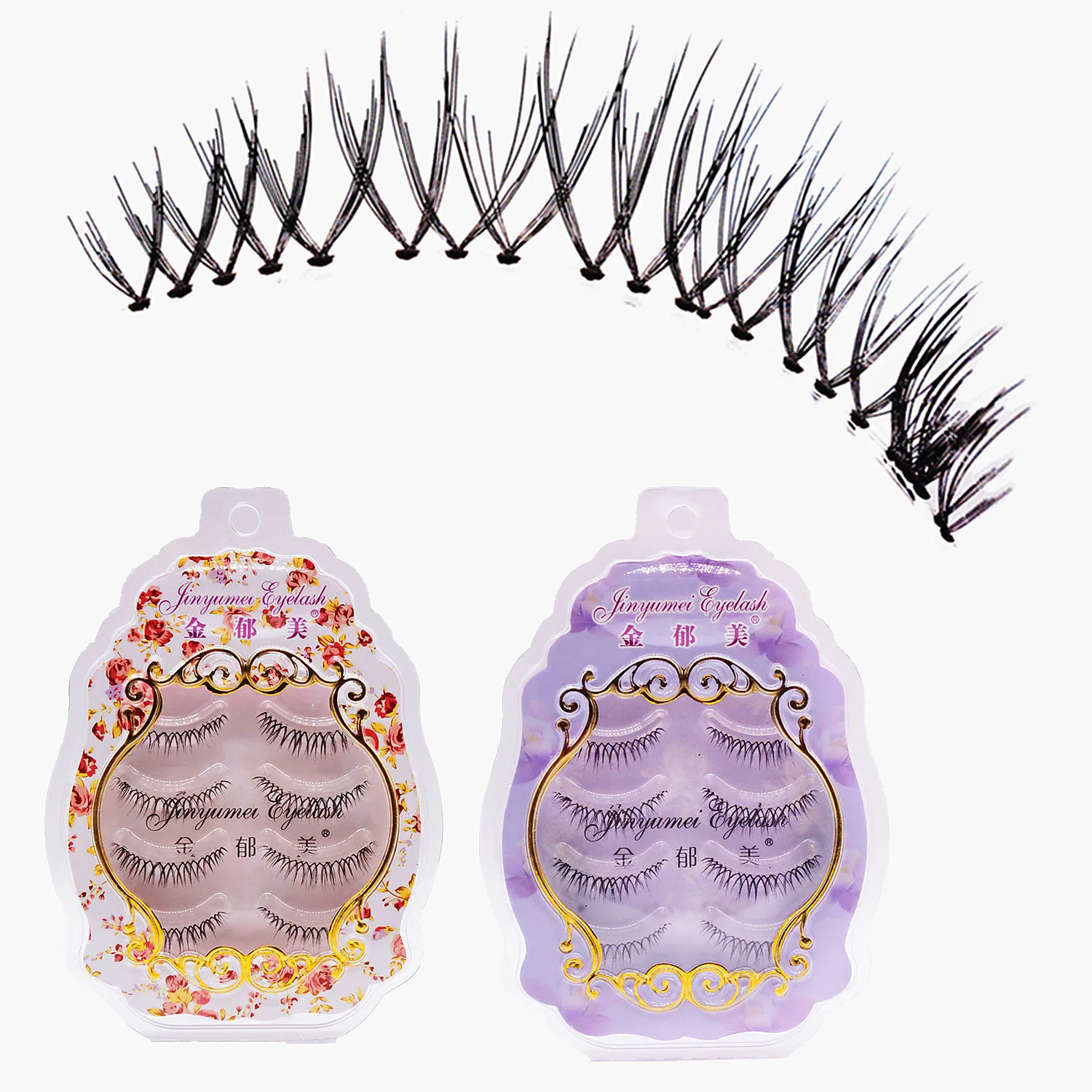 Jin yu Beauty M10 Refined Entirely Handmade Sharpened Eyelash 4-Pack Eyelash Natural And Realistic-High-temperature Fiber Super