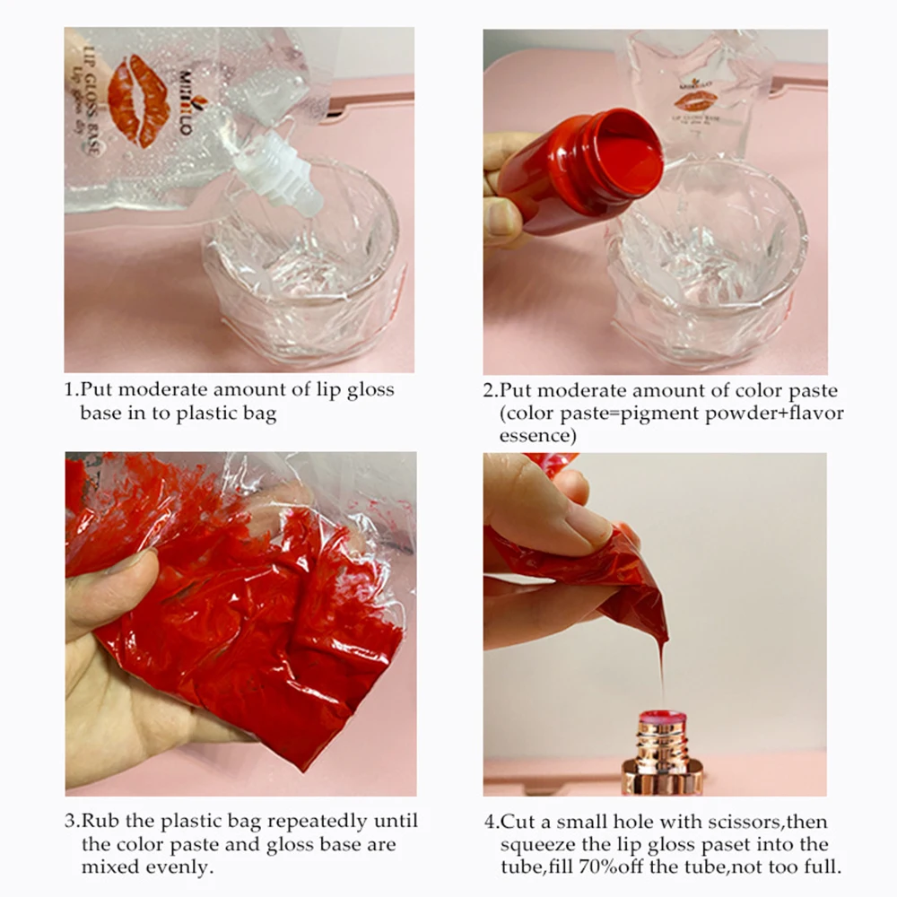 Clear Lip Gloss Base Oil DIY Moisturizing Lipstick Material Base Gel For Lip Gloss Base Handmade Liquid Lipstick Makeup