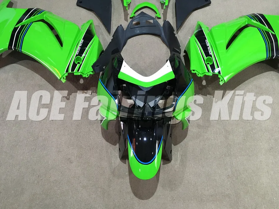 Комплект обтекателей ABS подходит для Kawasaki Ninja 250 EX250 ZXR250 2008- 08 09 10 11 12 13 14(литьевая форма) на заказ зеленый холодный