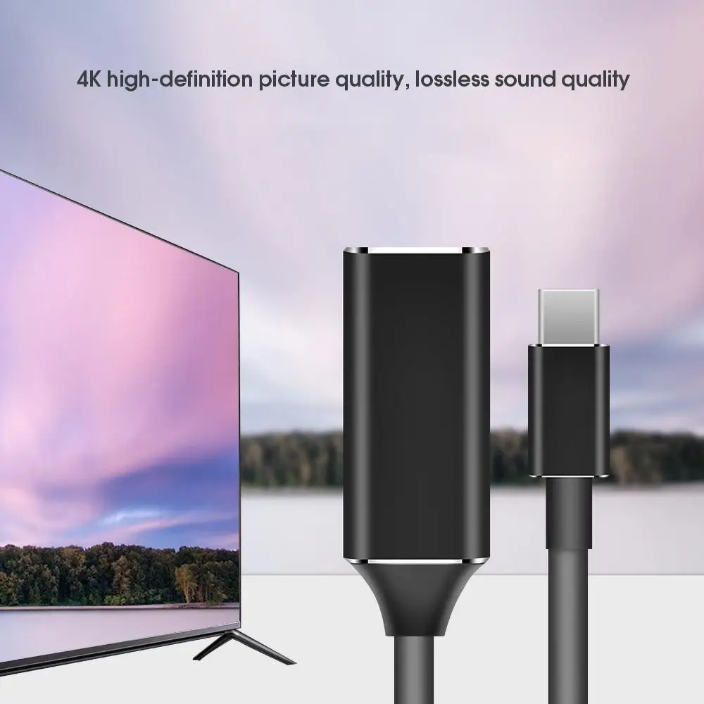 Преобразователь 4K 30 Гц Hd пластиковый проекционный преобразователь типа C в Hdmi