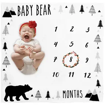 

Flannel Blanket Children Photography Photo Blanket Newborns Personalized Photography Blanket