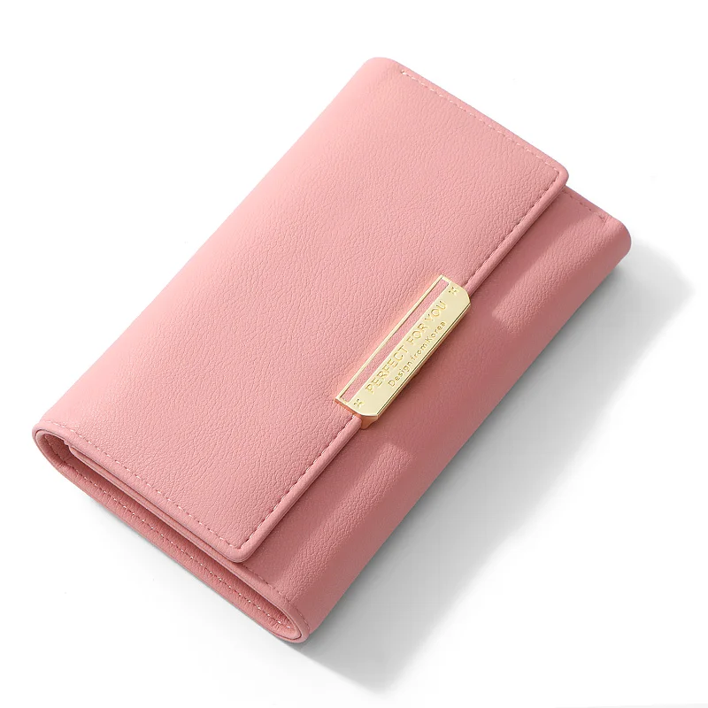 Pink WEICHEN Стандартный Кошелек Много отделов держатель для карт Carteira женский кошелек из искусственной кожи женский кошелек женские кошельки - Цвет: Pink