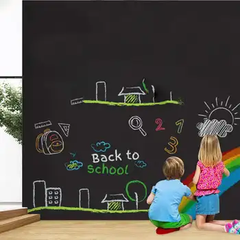 

45X100cm Wall Stickers Office Presentation Boards Whiteboard Chalk Drawing Self-adhesive Blackboard Stickers Children Graffiti