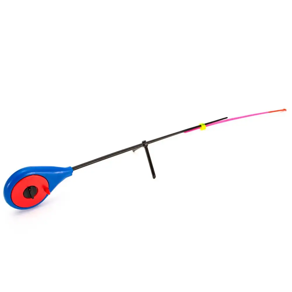 Удочка для подледной рыбалки синий + 5 шт. наконечники удочки красный комплект