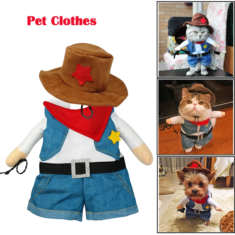 

Funny Cat Costumes Cat Halloween Clothes Cat Holiday Cosplay Coat Outfits Pet Clothes for Small Dog Cat Puppy D35