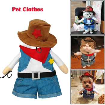 

Funny Cat Costumes Cat Halloween Clothes Cat Holiday Cosplay Coat Outfits Pet Clothes for Small Dog Cat Puppy D35