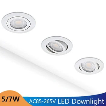 

Dimmable LED Downlight 5W 7W AC 85V-265V Ceiling Lamp Round Recessed Indoor Kitchen Bedroom Bulb Driverless Spot Lighting