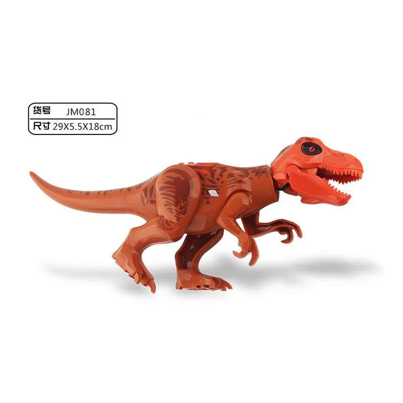 10 шт., Velociraptor, Dilophosauridae Tyrannosaurus, строительные блоки, трицератоп, динозавр, Т-Рекс, кирпичи, детский подарок