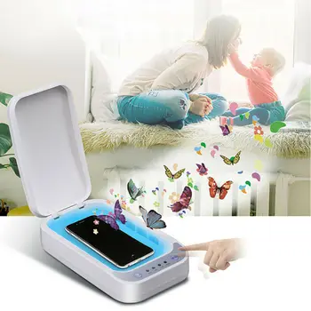 

Faroot 2020 Portable UV Sterilizer Cellphone Disinfection Box Dual UV Lights Multifunction Sterilization For Phone Mask