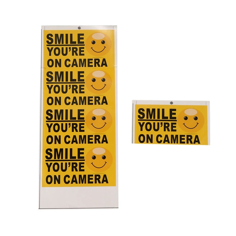 5x "Smile You're On camera" самоклеющиеся видео сигнализация Предупреждение ющие наклейки Знак