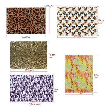 

Sunflower Christmas Leopard Camouflage PU Synthetic Leather Sheet Earring Making N58F