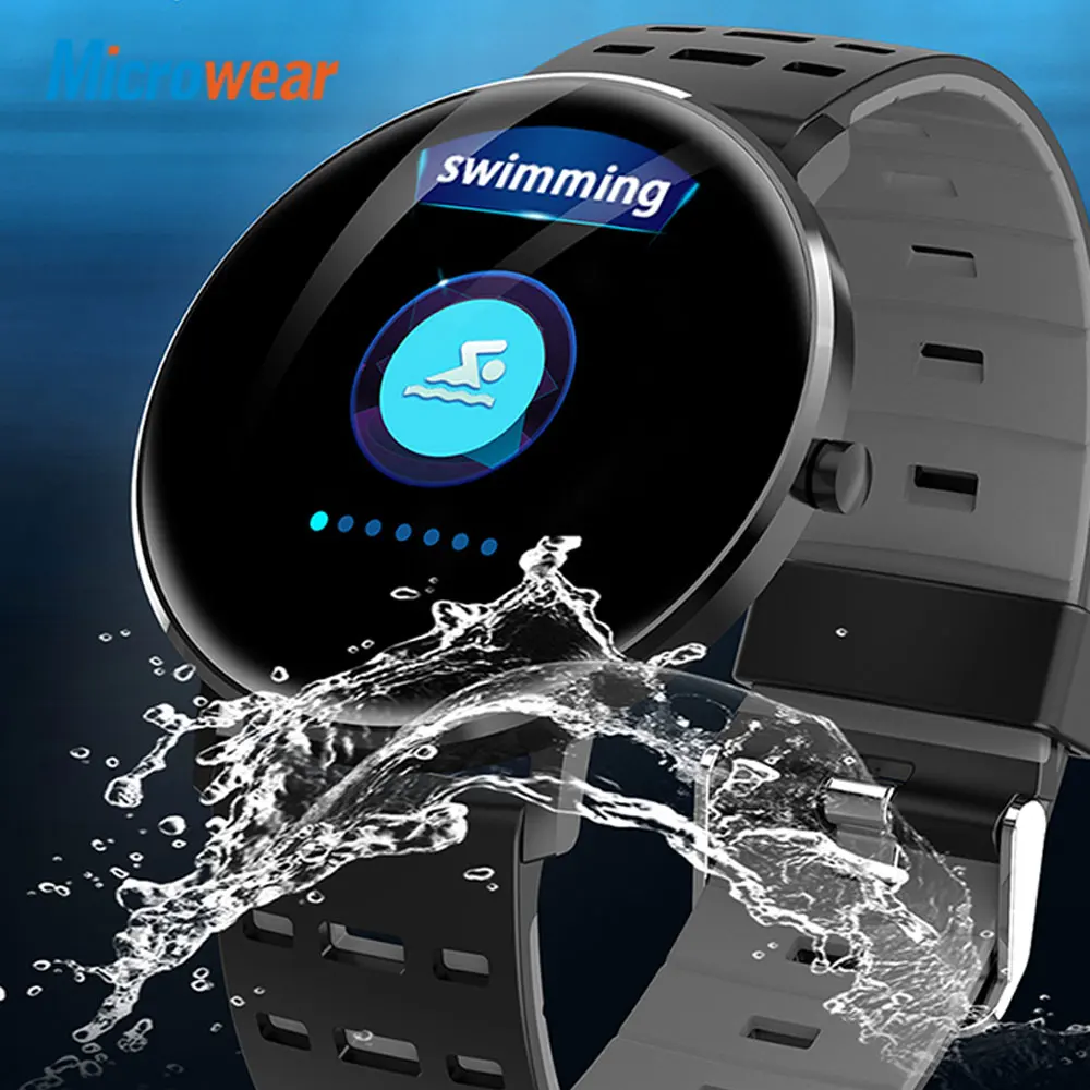 Microwear часы L6 Смарт часы водонепроницаемые Ip68 Bluetooth пульсометр шагомер для плавания напоминание о звонках полный сенсорный экран