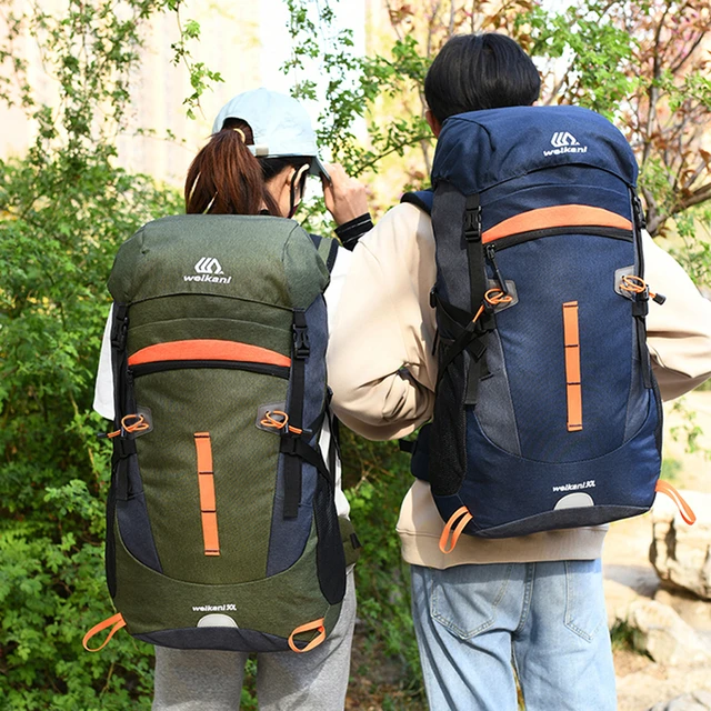 女性と男性のためのハイキングバックパック,50l,アウトドア,キャンプ,ハイキング,登山用の防水バックパック,スポーツバッグ,登山