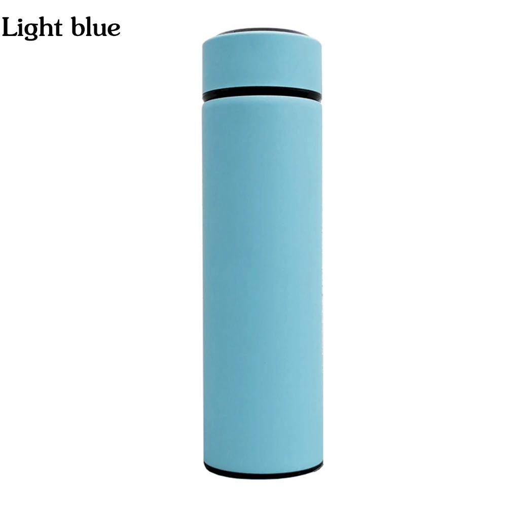 light blue 480 мл Термос-бутылка, умный температурный дисплей, термосы из нержавеющей стали, кофейная чашка, офисная, деловая, Герметичная Бутылка Для Воды - Цвет: light blue