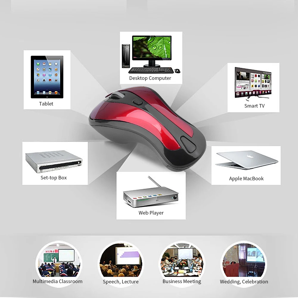 2,4G многофункциональная оптическая мышь 360 6D гироскоп воздушная Беспроводная мышь Nano USB приемник для ПК Android Smart tv Box