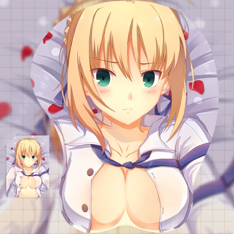 

Fate Saber Wrist Rest Pad Mousepad PU Mouse Pad Game Computer Keyboard Office Mat Desk for Teen Mousepad
