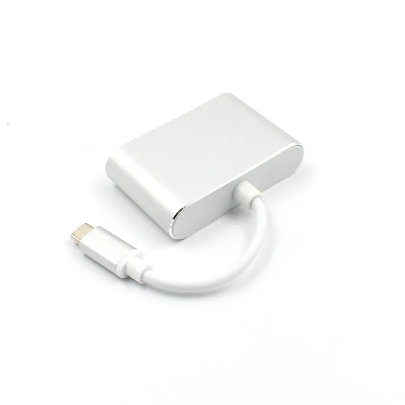 USB 3,1 type C к адаптер HDMI VGA ноутбук Внешний дисплей подставка для концентратора двойной интерфейс одновременный выход для Macbook