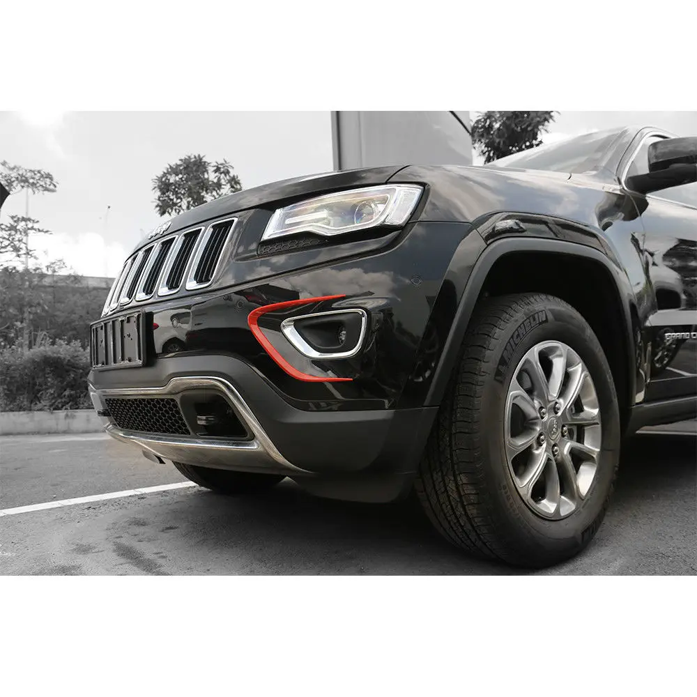 Передняя Задняя противотуманная фара красная Накладка для Jeep Grand Cherokee- 2 шт
